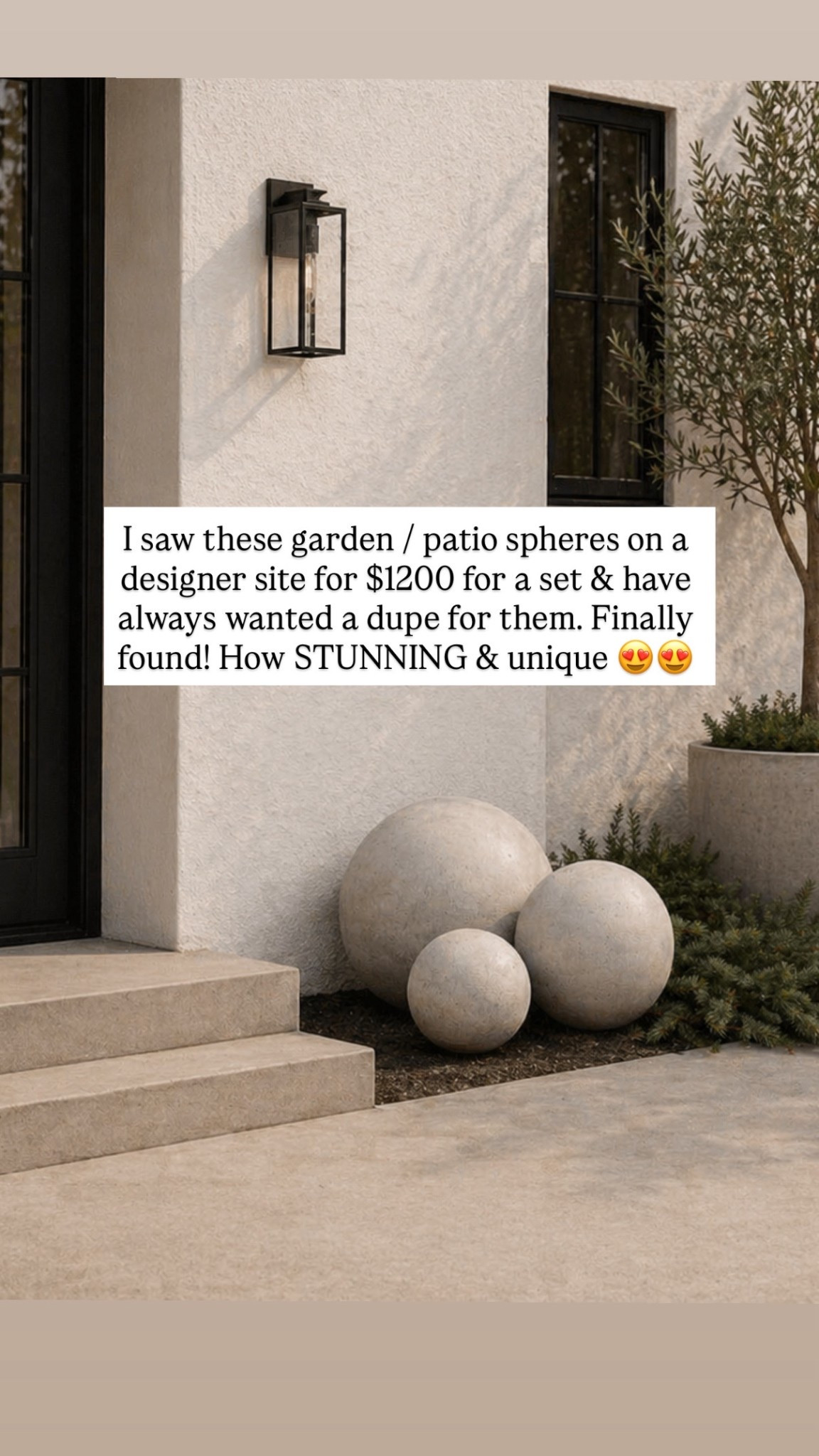 I saw these garden / patio spheres on a designer site for $1200 for a set & have always wanted a dupe for them. Finally found! How STUNNING & unique 😍😍

#LTKHome #LTKSaleAlert #LTKSeasonal