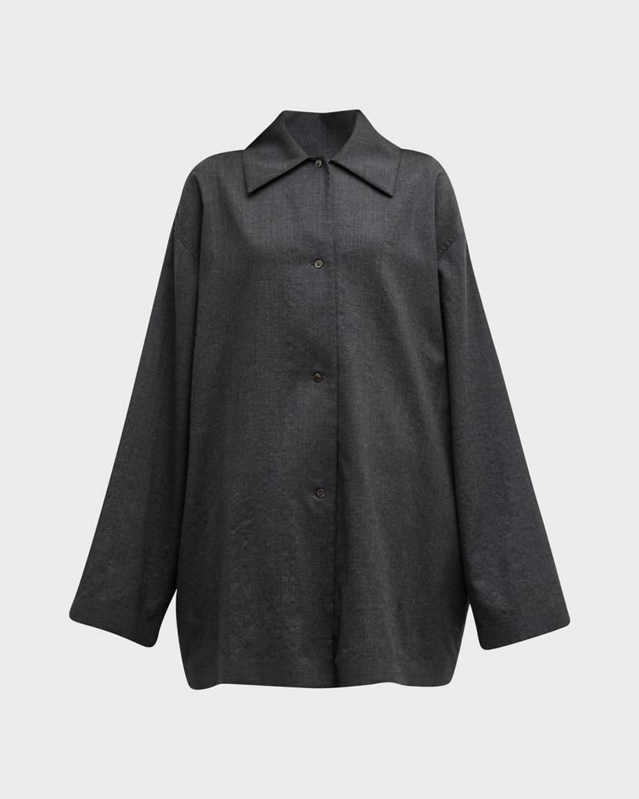 THE ROW Rigel Oversized Poplin Shirt | Neiman Marcus