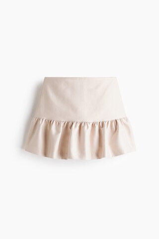 H & M - Ruffled Mini Skort - Beige | H&M (US + CA)