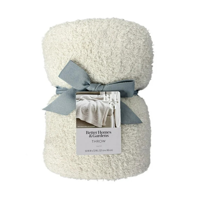 Better Homes & Gardens Beige Cozy Knit Throw, 50" x 72" | Walmart (US)