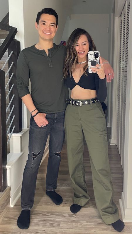 Couple concert outfit 🎶 His and her outfits 🖤 This crop top is so flattering from Skims. Finally got my hands on this statement belt from Khaite. Sharing a similar version for less too. Loving these green cargo pants from Abercrombie. 

Concert outfit, men’s fashion, men’s style, men’s concert outfit, men’s jeans, men’s henley shirt, summer outfit, sunglasses, silver jewelry, crop top, statement belt, cargo pants, Nike sneakers, Skims, Abercrombie, The Stylizt 



#LTKStyleTip #LTKFindsUnder100 #LTKMens