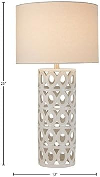 Amazon Brand – Stone & Beam Ceramic Geometric Cut-Out Table Desk Lamp With LED Light Bulb, 22"H... | Amazon (US)