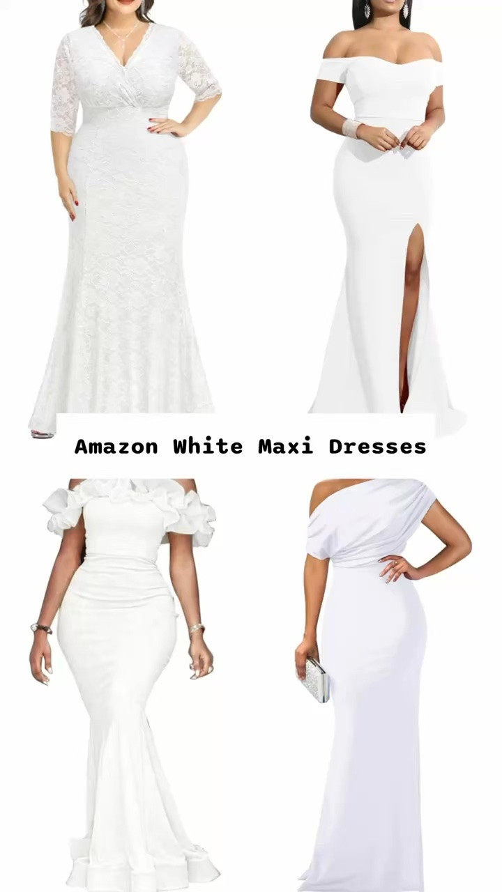 Long white maxi dresses on Amazon under $70. Very affordable bridal dresses for a casual wedding.

#LTKWedding #LTKSeasonal
