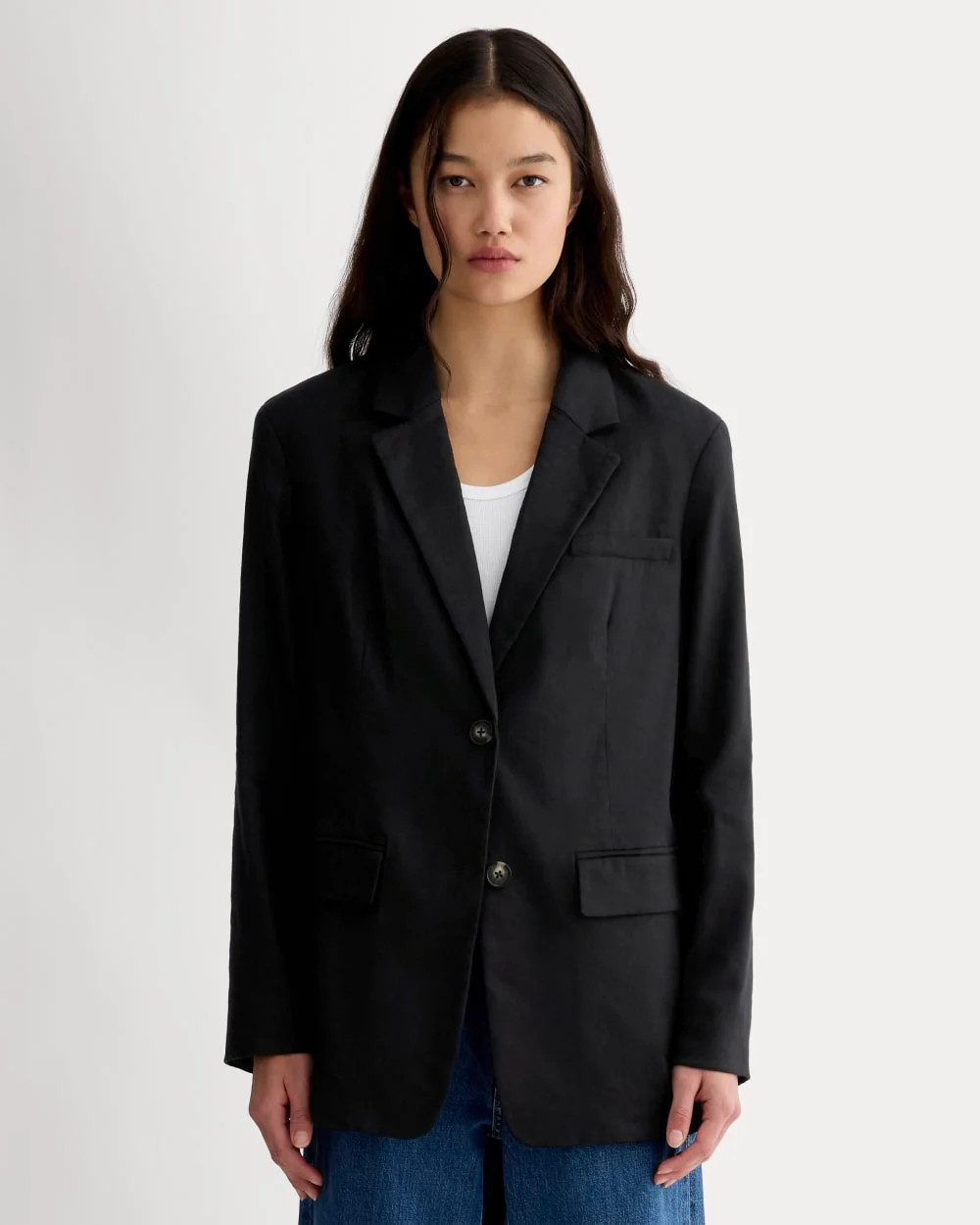 Women's TENCELâ¢ Oversized Blazer by Everlane in Black, Size 4 | Everlane