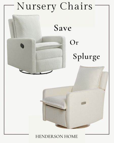 Love both of these nursery boucle chairs they are gliders and recliners in one style wise they are so similar ! Which one would you choose? 


Nursery chair. Nursery glider. Boucle chair. Splurge or save.  

#LTKbaby #LTKfamily #LTKhome