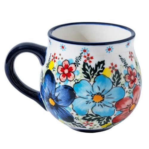 ALMA 12oz Handpainted Microwave Safe Coffee Mug, Unique Ceramic Tea Mug For Girl Friend,Mother, Woman(Assorted Flowers,Medium) | Amazon (US)