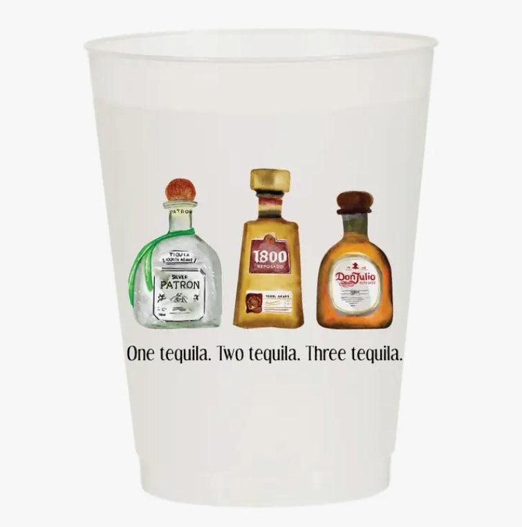 Tequila Bottles Fiesta Frosted Reusable Cups | Sorelle Gifts