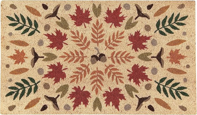 Now Designs Fall Foliage Natural Coconut Fiber Printed Doormat Vinyl Backed, 18 x 30 in | Amazon (US)
