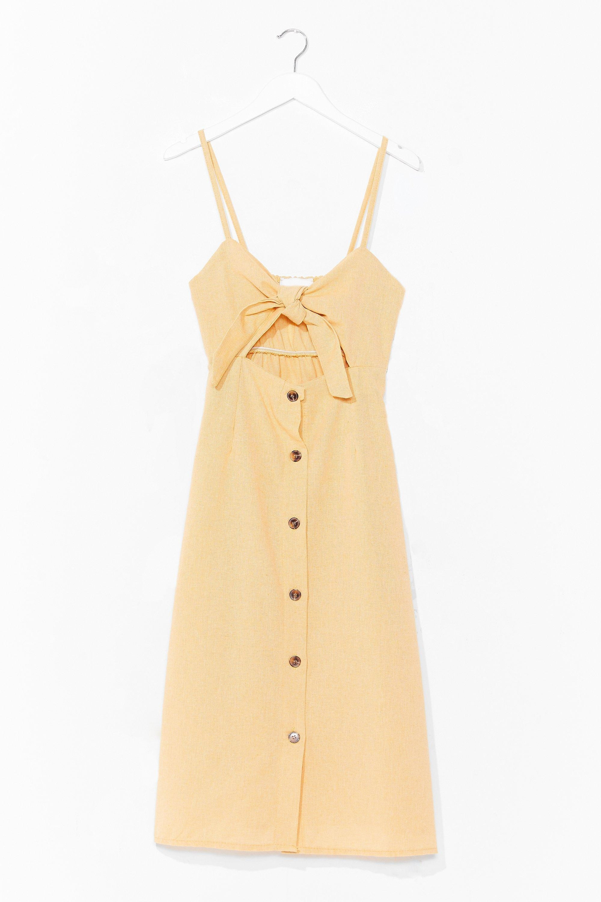 You Never Bow Linen Midi Dress | NastyGal (US & CA)