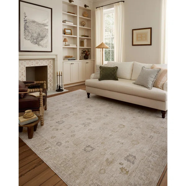 Chris Loves Julia x Loloi Louisa Oatmeal / Stone Area Rug | Wayfair North America