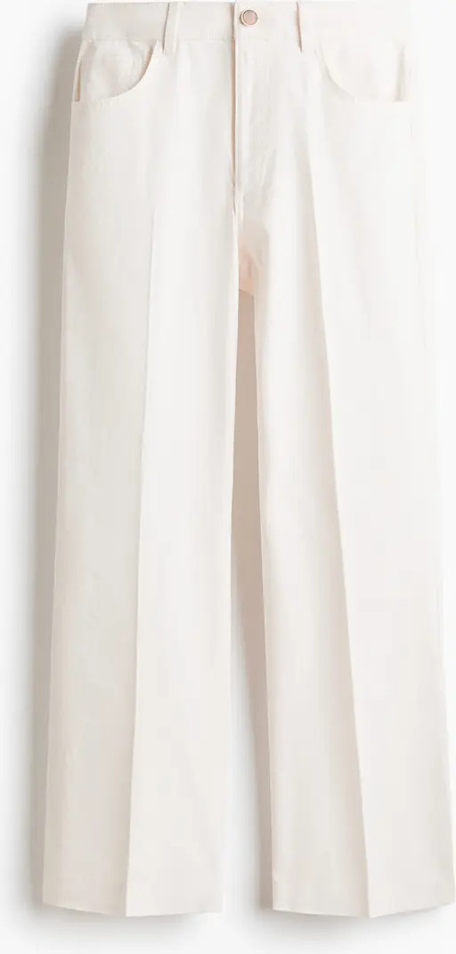 H&M Bootcut Cotton Canvas Trousers | Nordstrom | Nordstrom