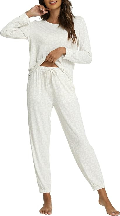GYS Womens Pajamas Set - Viscose Made from Bamboo, Long Sleeve Sleepwear Tops with Jogger Pants L... | Amazon (US)