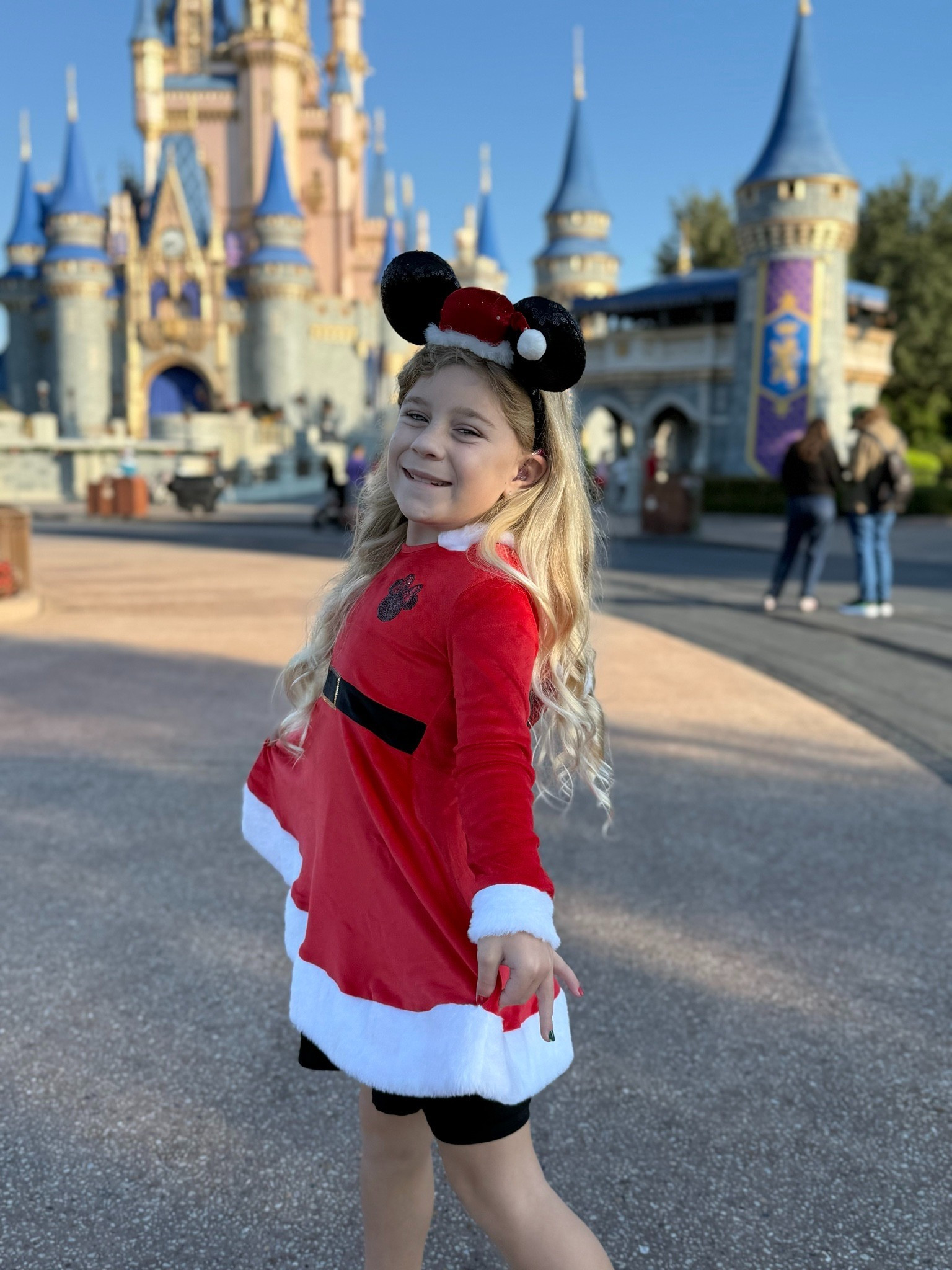 Christmas Disney outfit idea for little girls! Love this santa minnie mouse dress for your Christmas Disney Trip! Your little girl will love twirling in front of the castle in this cozy and fun dress! My daughter is squeezing into the size 8 (biggest size) she is size 8/10

disney outfit idea girls, girls disney outfit christmas, christmas disney outfit amazon, amazon disney outfit  

 #LTKHoliday #LTKFindsUnder50 #LTKKids