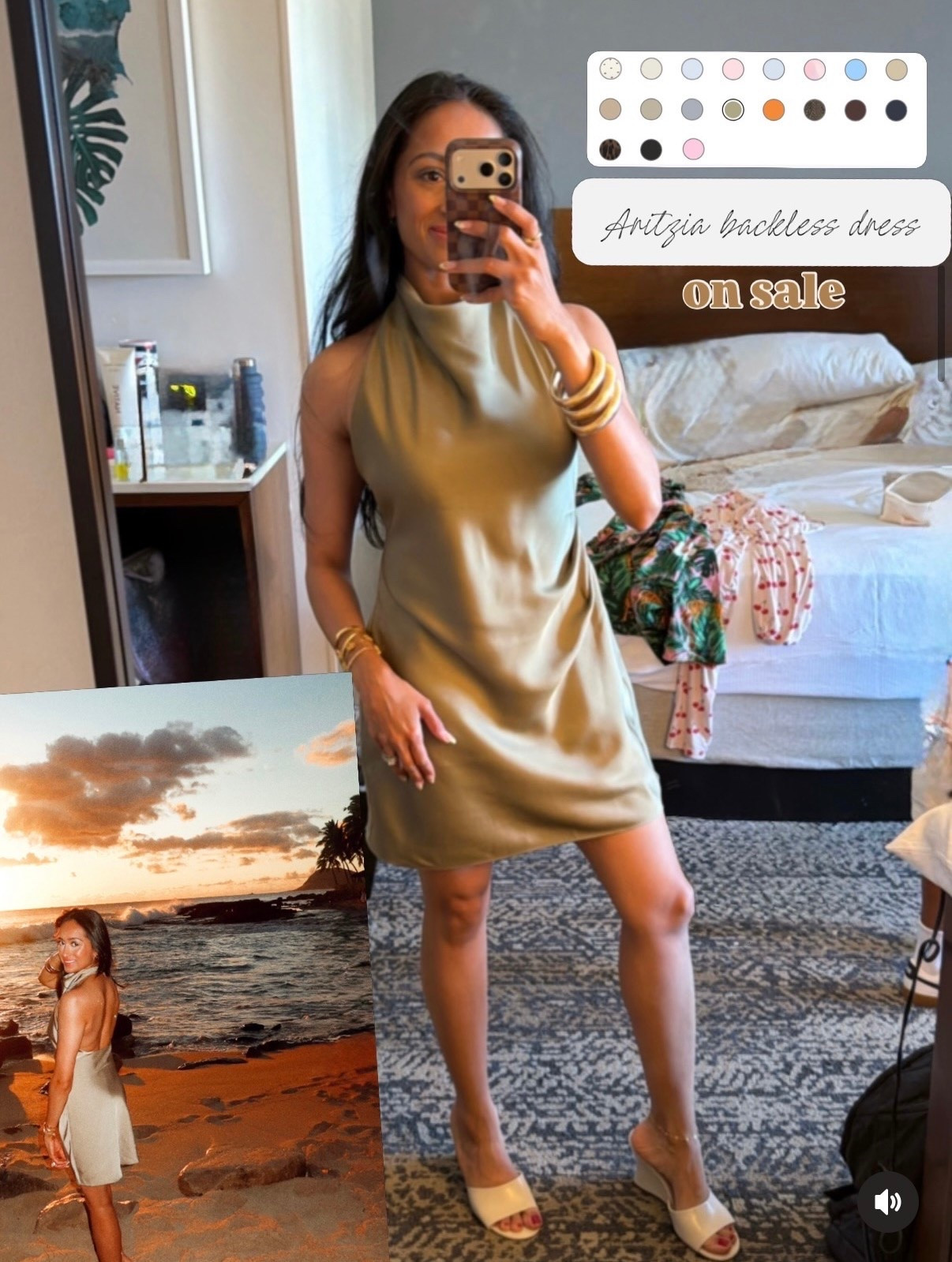 Aritzia satin backless dress 
Aritzia sale finds
Xxs

#LTKootd #LTKSaleAlert #LTKPetite