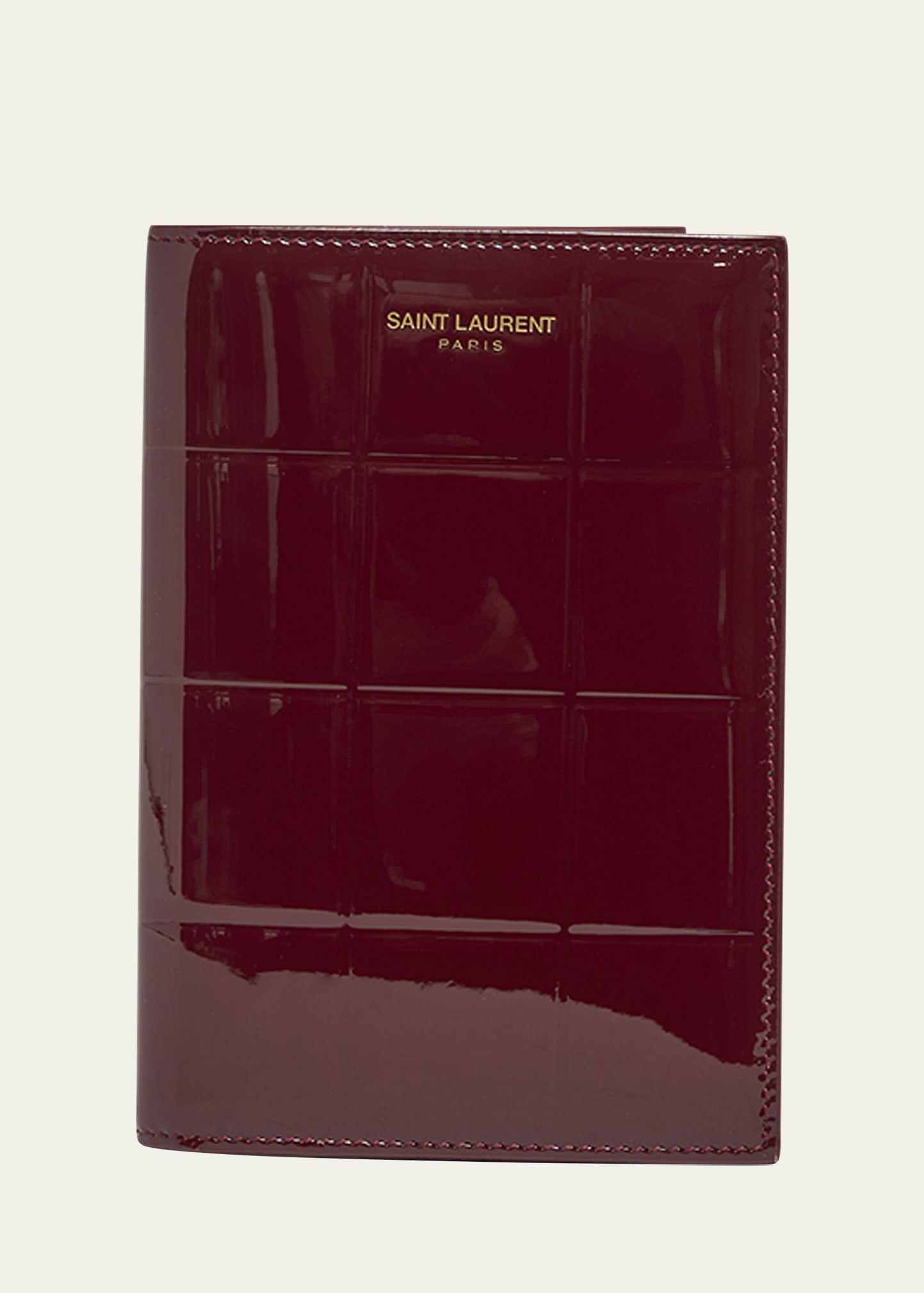 Saint Laurent Passport Holder in Quilted Patent Leather | Bergdorf Goodman