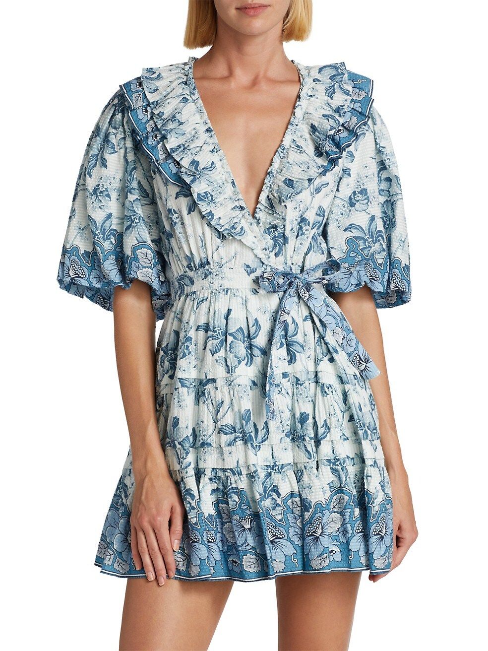 Remy Floral Wrap Minidress | Saks Fifth Avenue