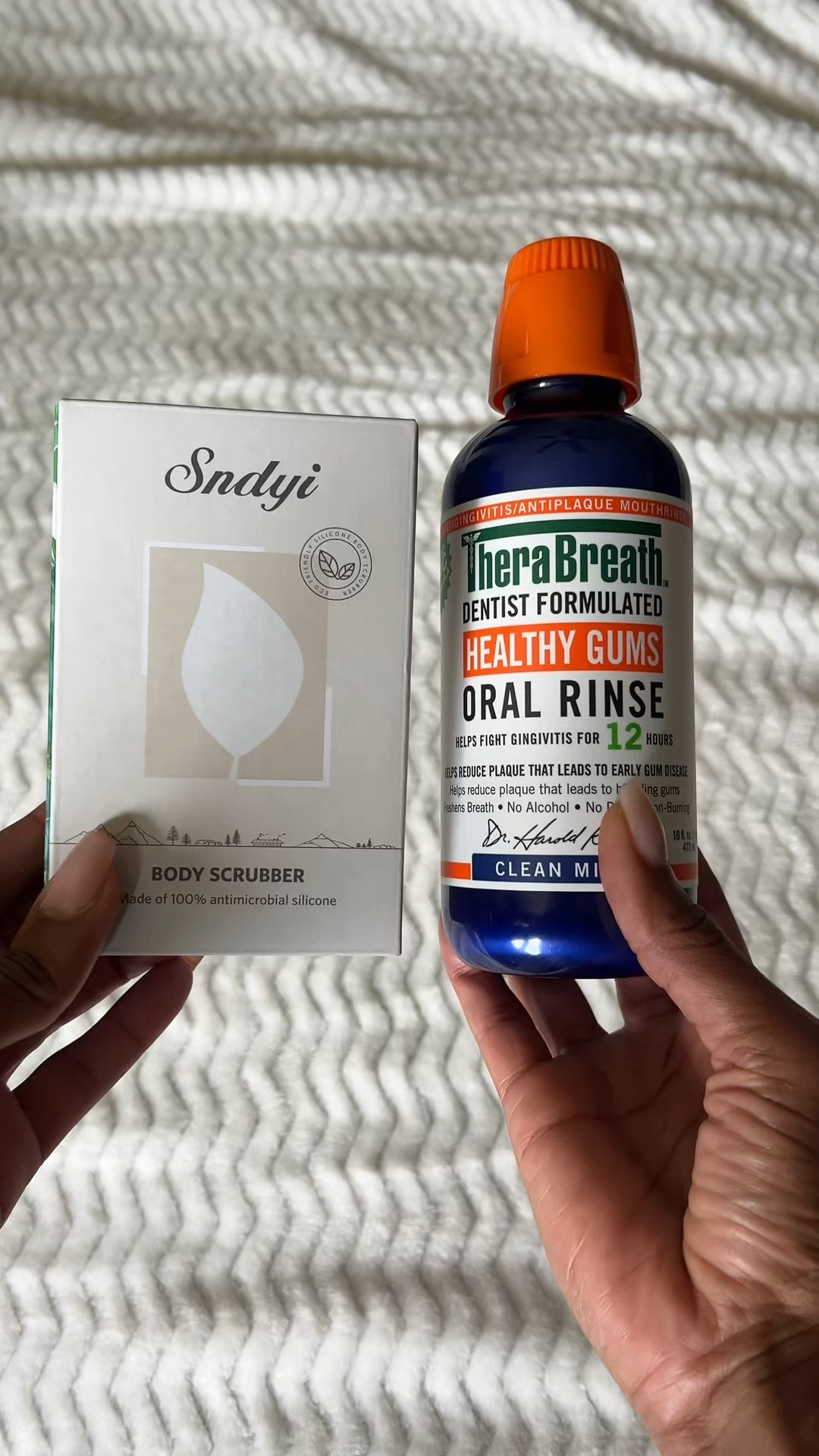 Two simple switches I’ve made that have made a difference in my routine. Love the silicone loofah instead of the sponge, and the mouthwash actually leaves me feeling fresher than the previous ones.

#LTKBeauty #LTKOver40 #LTKmorningroutine