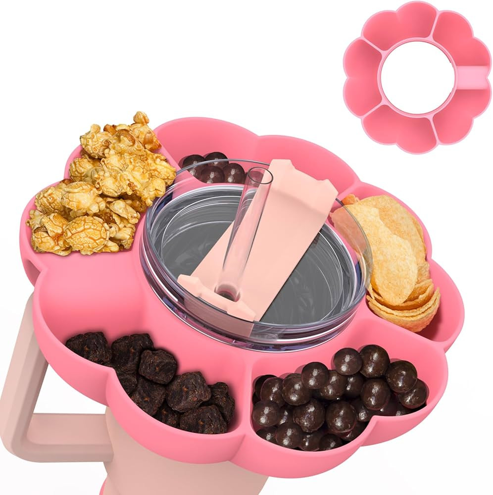 Silicone Pink Snack Tray | Stanley 40oz Tumbler with Handle, Stanley Cup | Amazon (US)