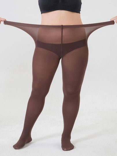 90D Plus Size Sheer Tights | SHEIN