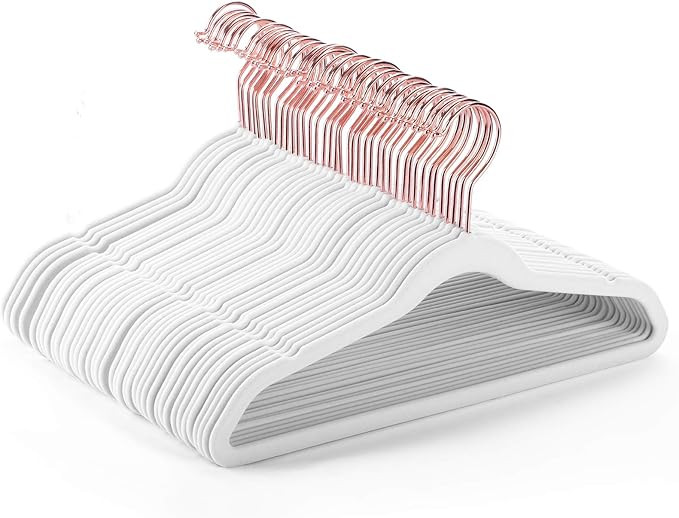 HOUSE DAY Premium Kids Velvet Hangers (Pack of 60) with Gold Hooks,Space Saving Ultra Thin,Non Sl... | Amazon (US)