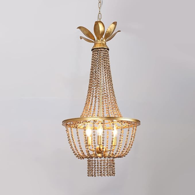 Lampe House Noetic 3-Light Chandelier with Beaded Accents French Empire Style Pendant Lighting Fi... | Amazon (US)