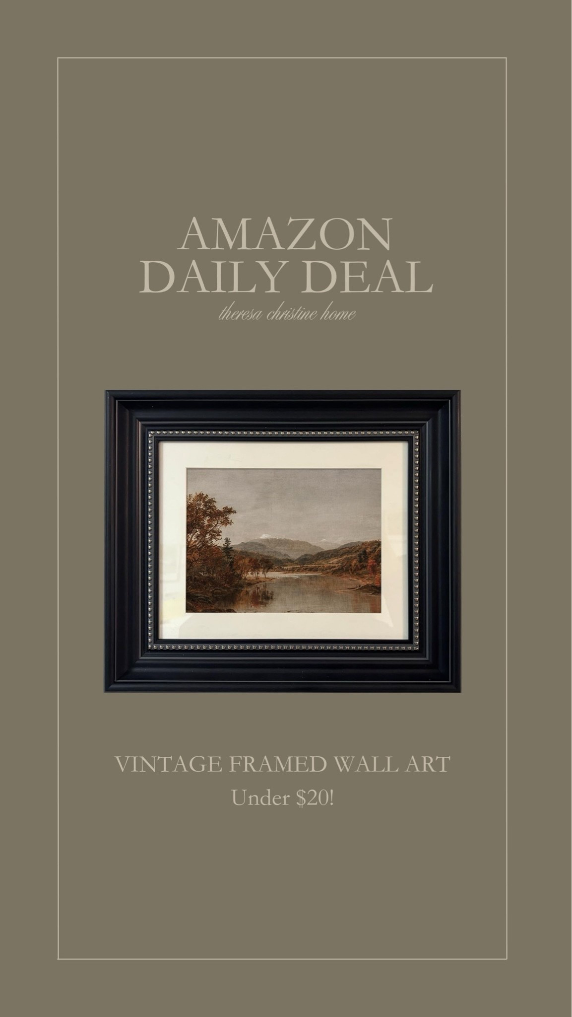 Amazon daily deal! 🖤 The prettiest modern framed wall art. I just love this landscape print!