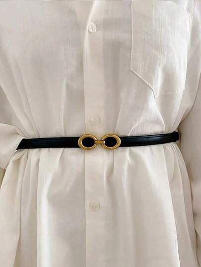 Elegant Fashionable Waist Belt With Buckle Closure Summer, School Fall, Autumn, Halloween | SHEIN