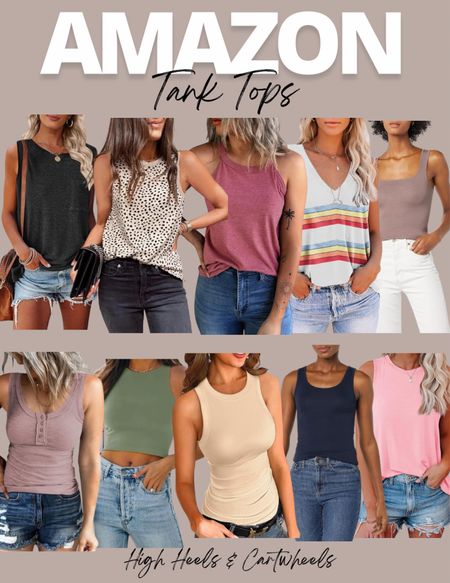 Amazon has a variety of tank top styles to choose from  

#LTKfindsunder50