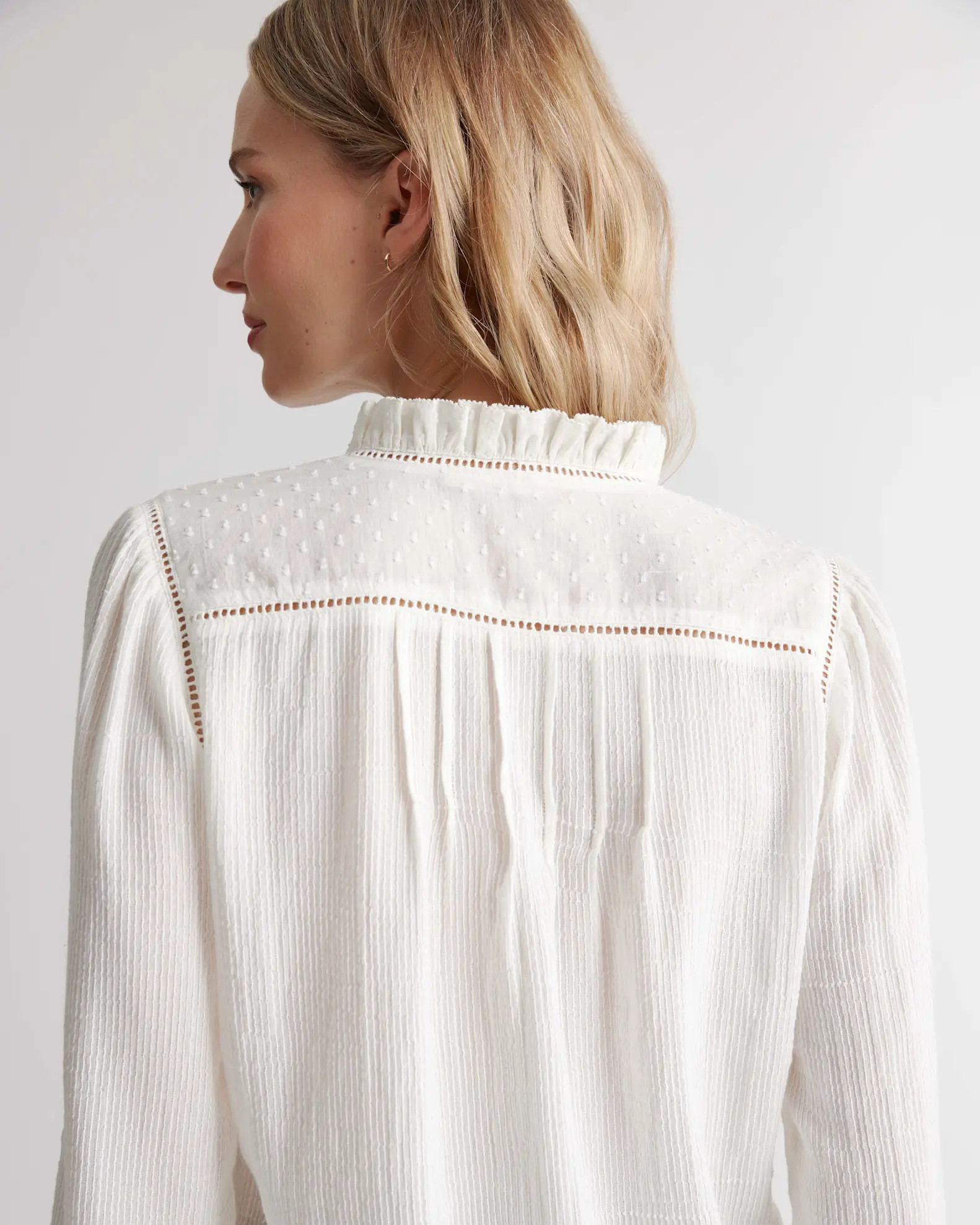 Organic Textured Cotton Peasant Blouse | Quince
