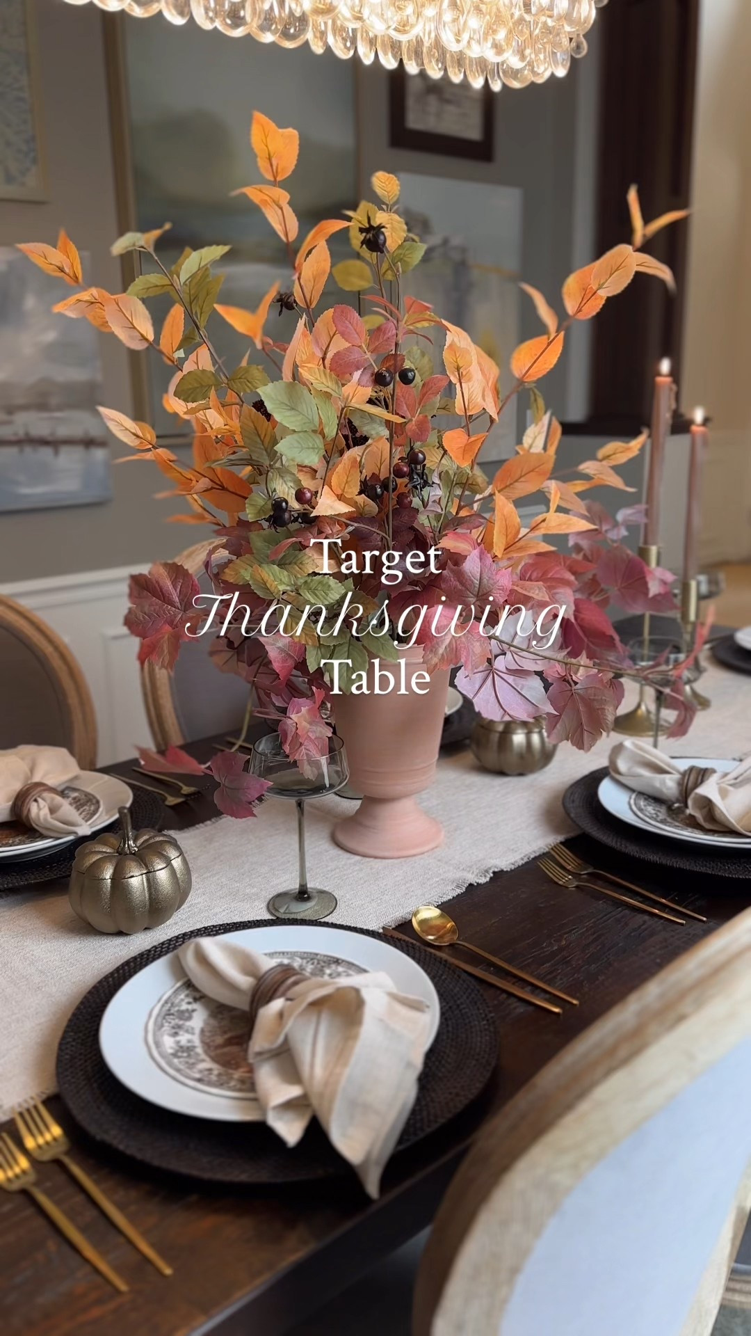 Thanksgiving table setting all from Target! #targetstyle #targethome

#LTKSeasonal #LTKHome #LTKHoliday