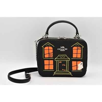 COACH Box Crossbody With Halloween Haunted House CM772 Black Multi RARE | eBay US