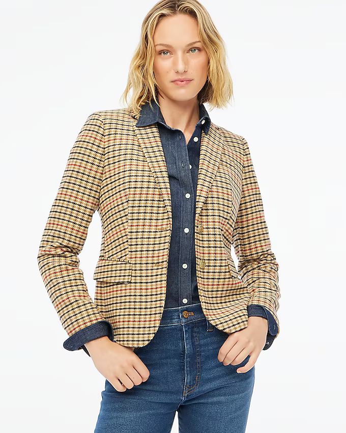 Herringbone wool-blend schoolboy blazer | J.Crew Factory