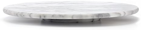Creative Home Natural Marble Lazy Susan Turntable Rotating Serving Plate Organizer, 12" Diam, Off... | Amazon (US)