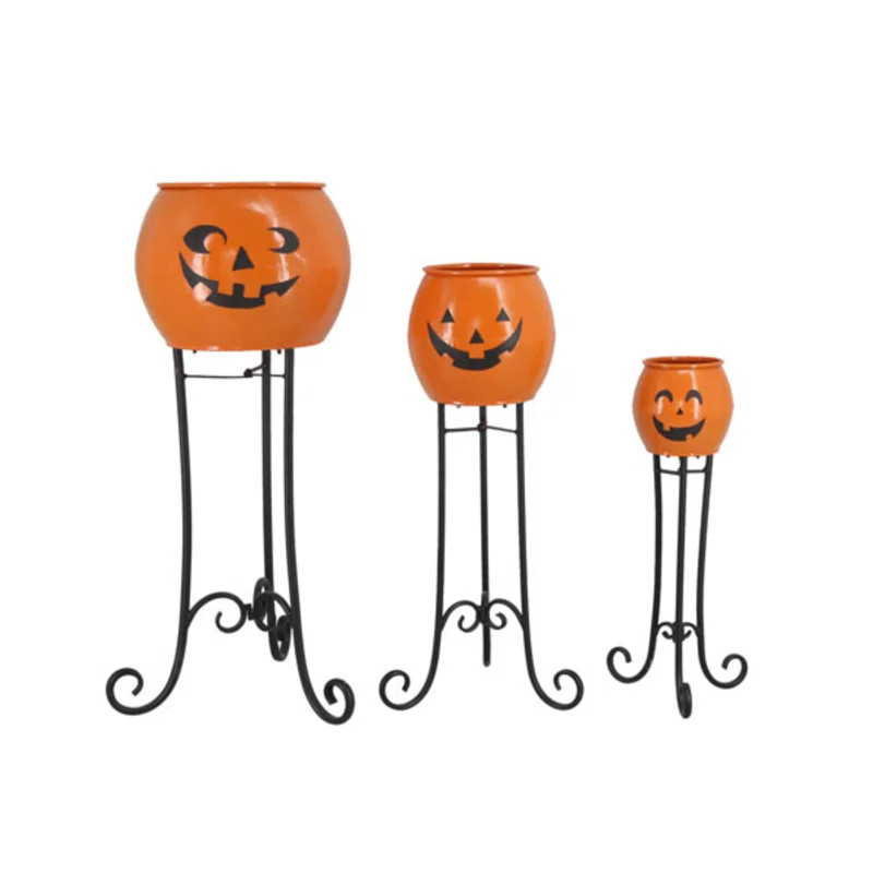 3 Piece Jack O Lantern Containers Set | Wayfair North America