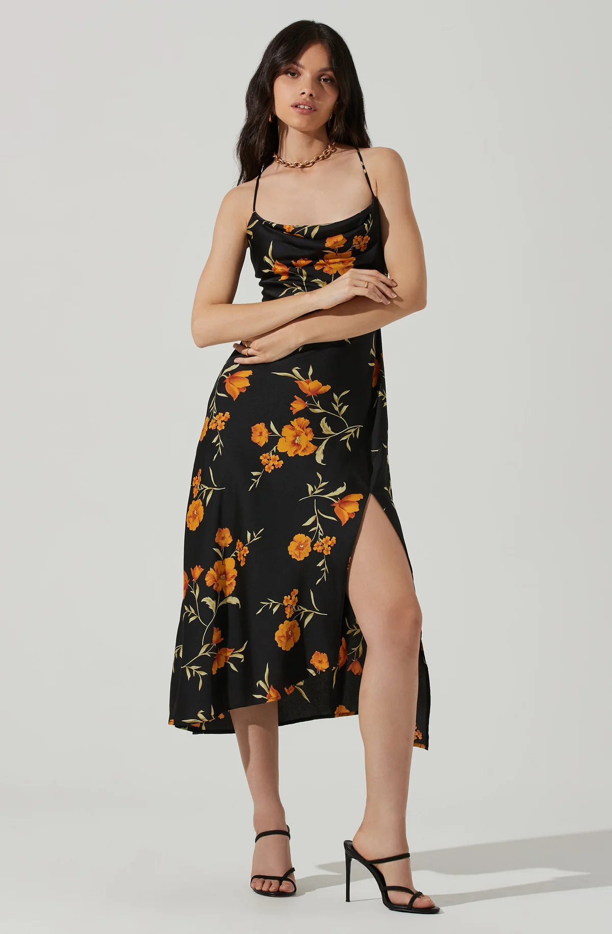Gaia Floral Midi Dress | ASTR The Label (US)