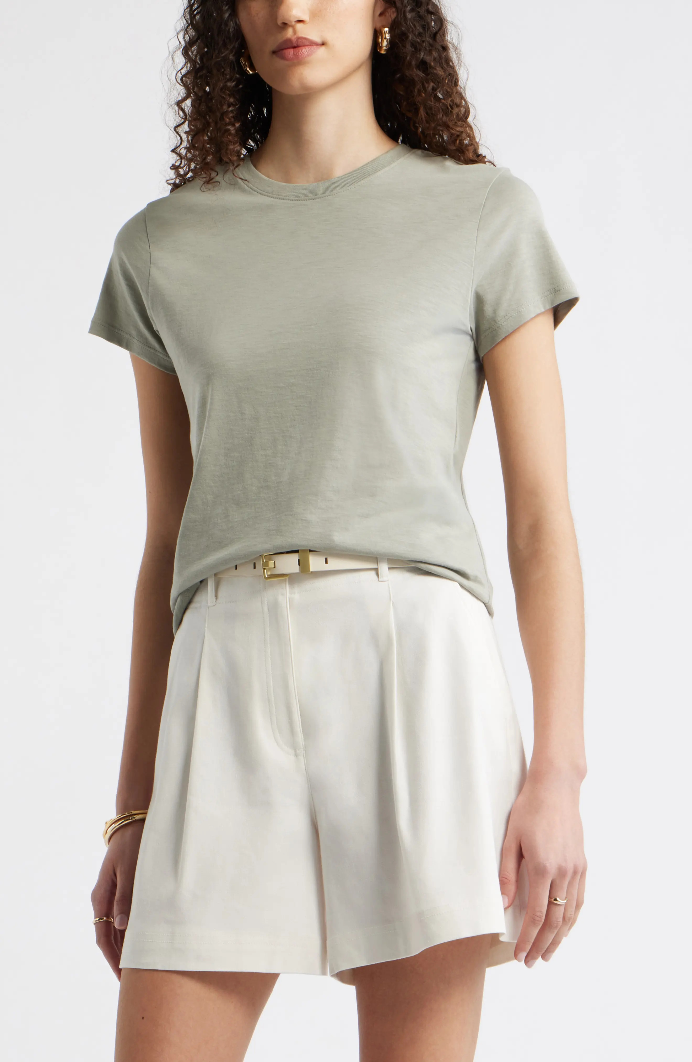 Nordstrom Pima Cotton Slub Crewneck T-Shirt (Women) | Nordstrom | Nordstrom