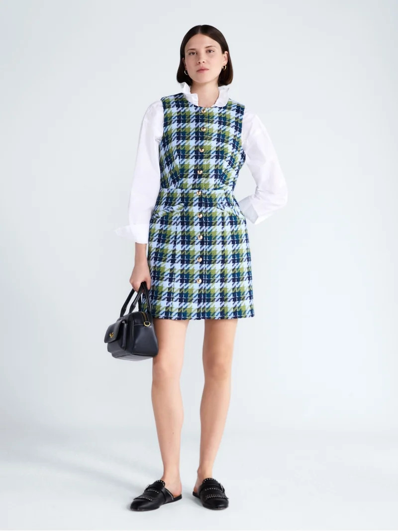 Free Assembly Women's and Women's Plus Sleeveless Tweed Mini Dress, Sizes 0-28 | Walmart (US)