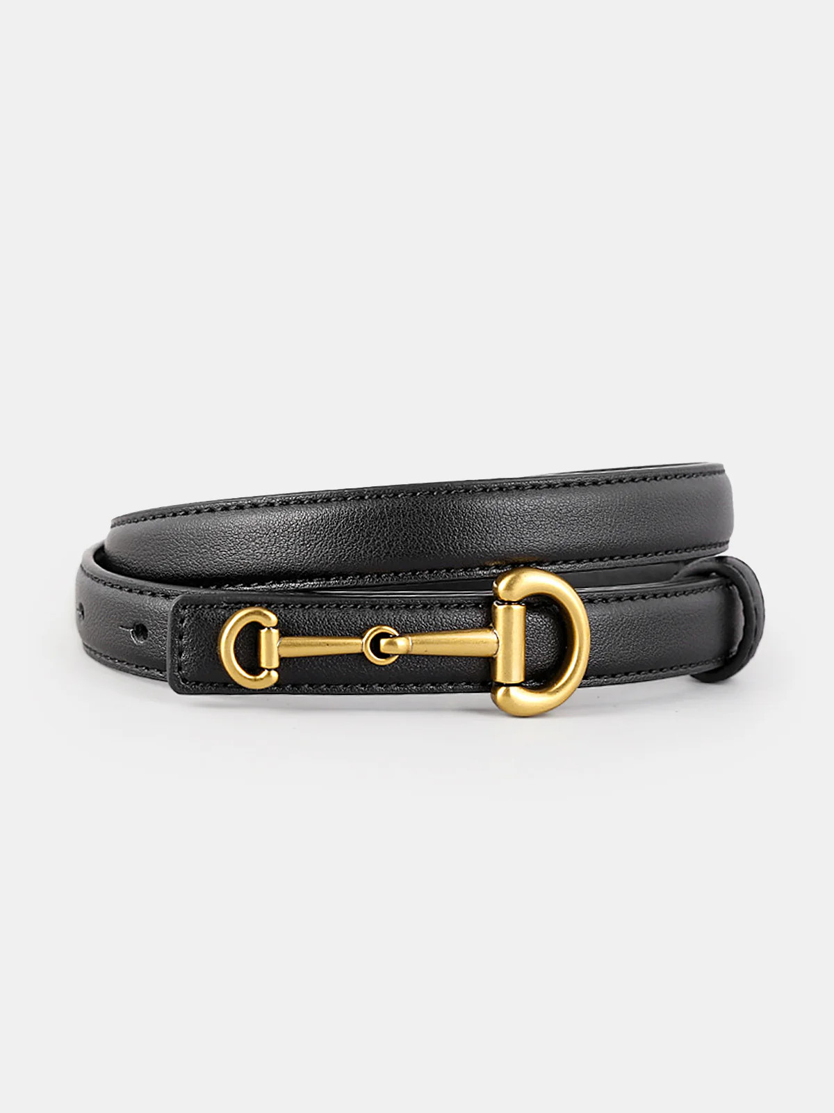 Horsebit Buckle Leather Belt | Commense
