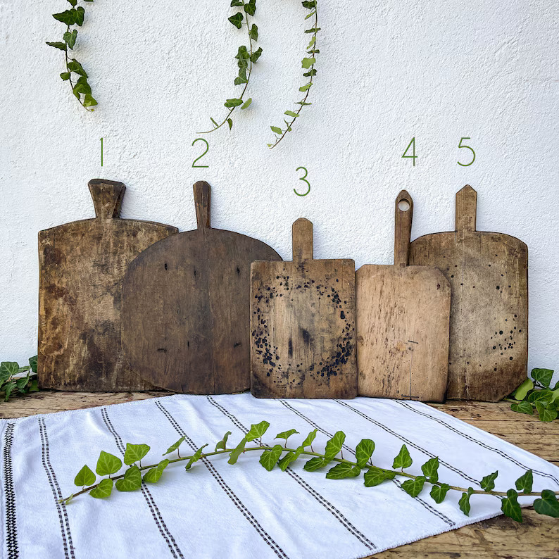 Authentic Primitive Cutting Boards, Vintage Wooden Food Photo Props - Etsy | Etsy (US)