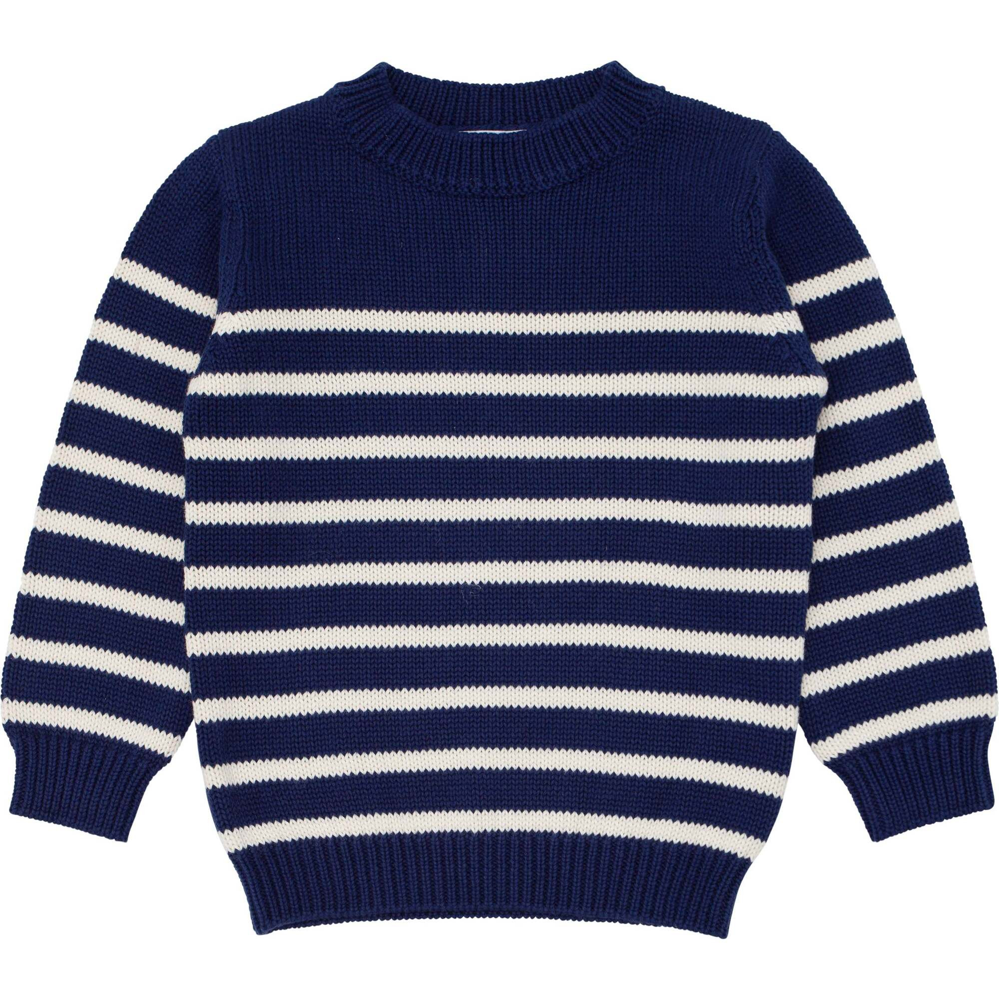 Knit Sweater, Navy/Cream Stripes | Maisonette