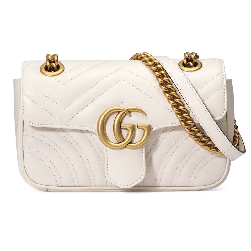 GG Marmont matelassé mini bag white | Gucci (US)