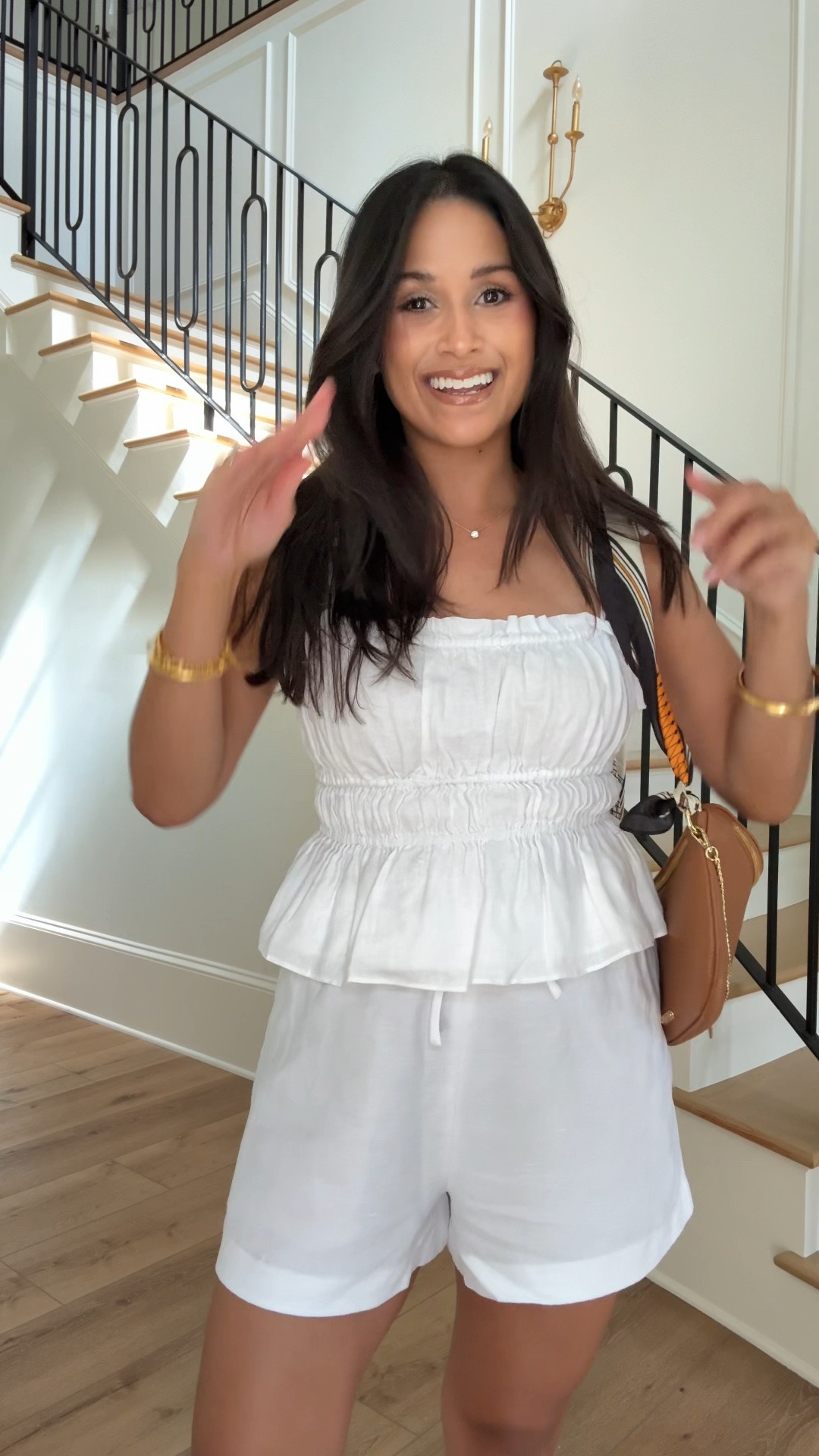 Absolutely love this matching linen set from @Aritzia! Wearing a size small in the linen top and a small in the linen shorts. Also, take 20% OFF my Beck Sling Bag with code: HAUTE20

#aritzia #giginewyork

#LTKootd #LTKPetite #LTKTravel