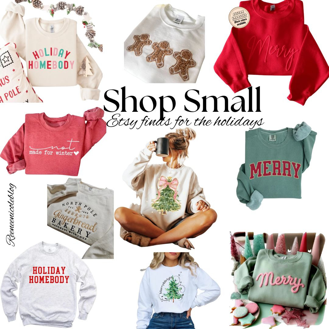 How cute are these and you are shopping small businesses, the best part! I love a cute holiday sweatshirt and these are so festive and perfect for the holidays and for gift giving, matching the entire family on the holidays or sharing with friends.  

 #LTKGiftGuide #LTKHoliday #LTKSeasonal