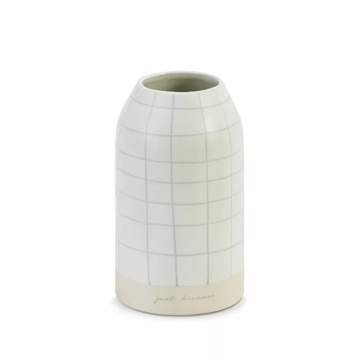 DEMDACO Grid Style Just Because Vase White | Target