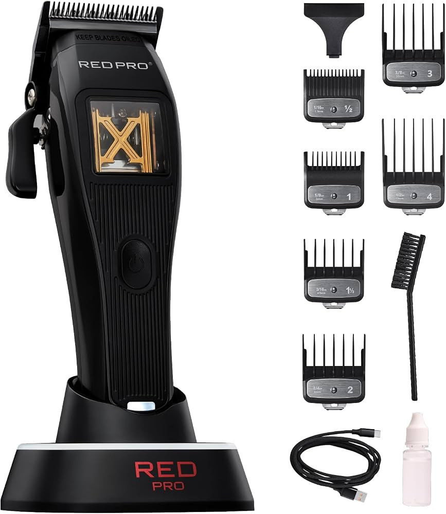 RED Pro X-King Cordless Hair Clipper for Men Hair Cutting, Strong & Fast Vector Motor, DLC Diamon... | Amazon (US)