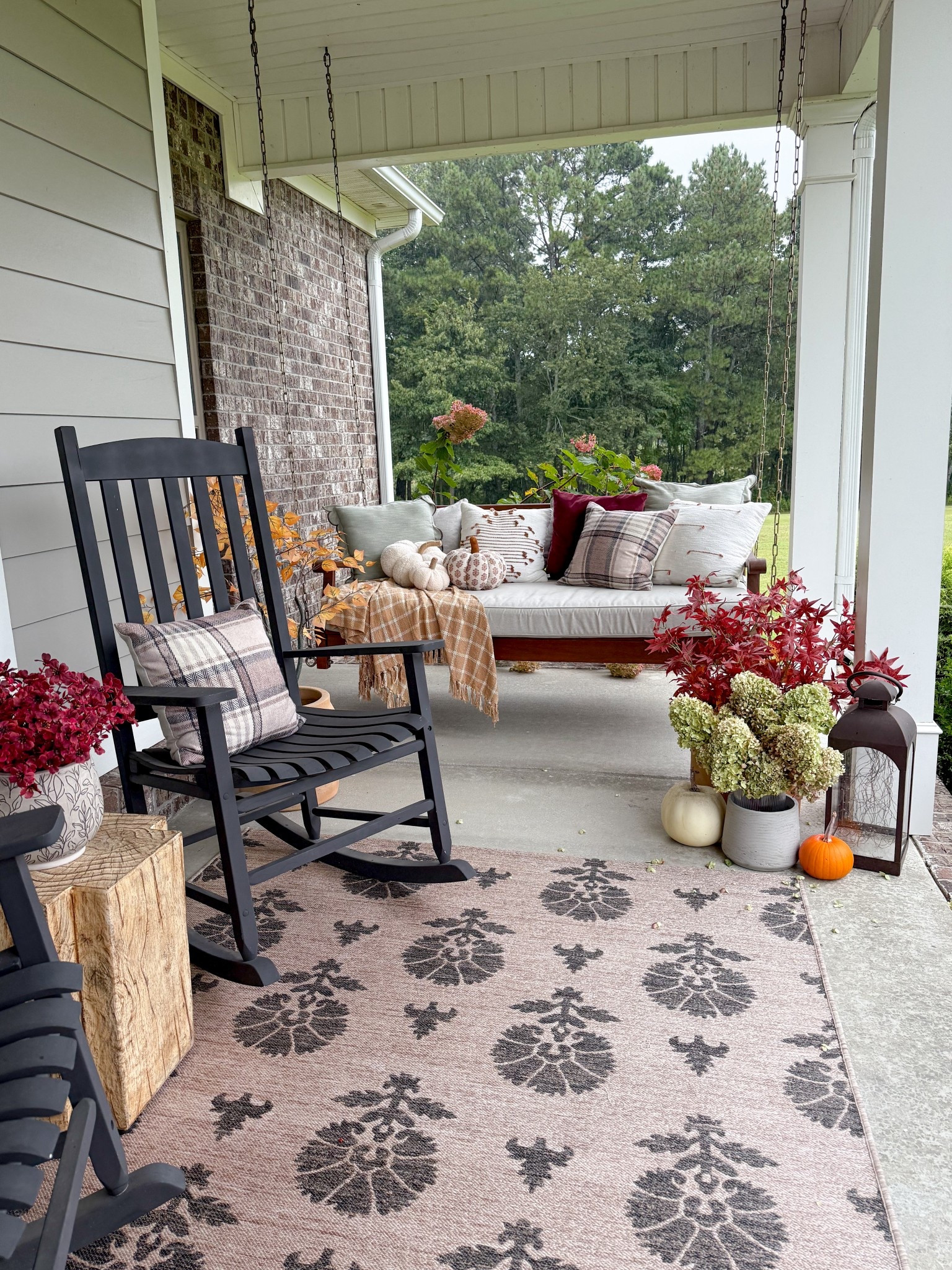 Cozy front porch for fall 