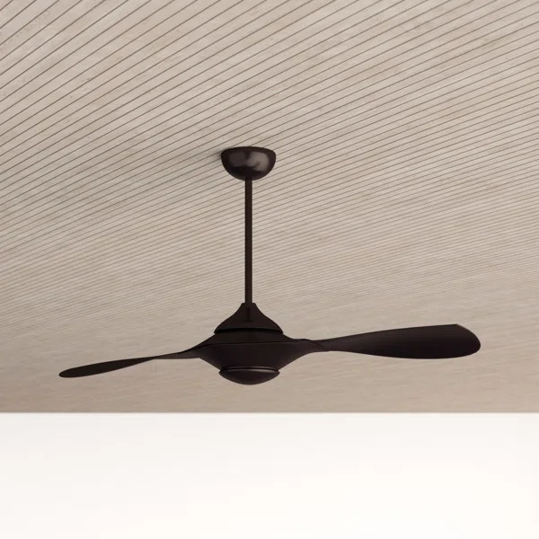 54" Knaus 2 - Blade Propeller Ceiling Fan with Remote Control and Light Kit Included | Wayfair North America