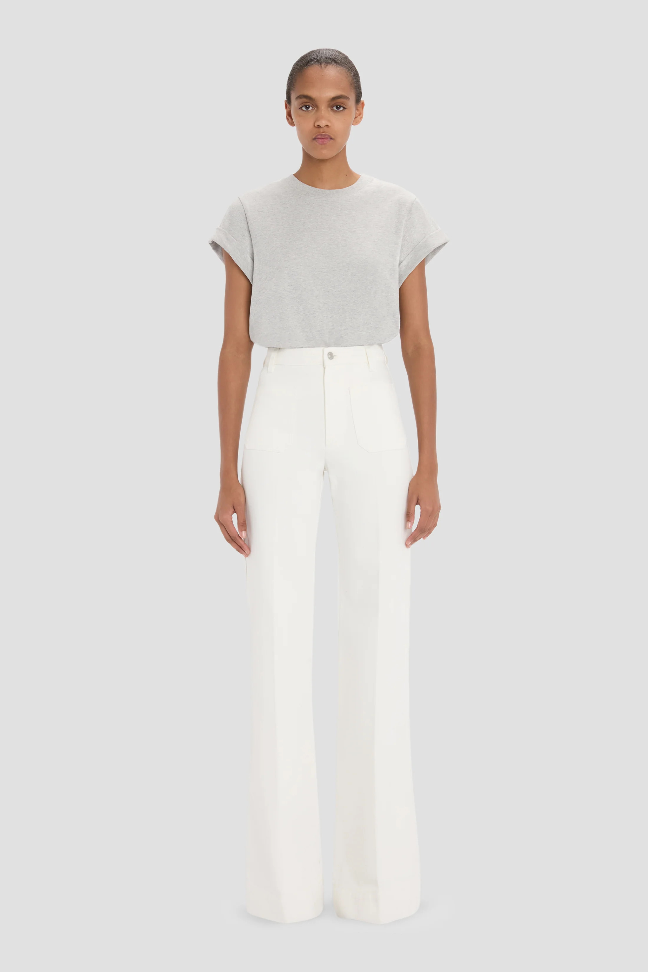 Alina Stretch Jean In Washed White | Victoria Beckham UK