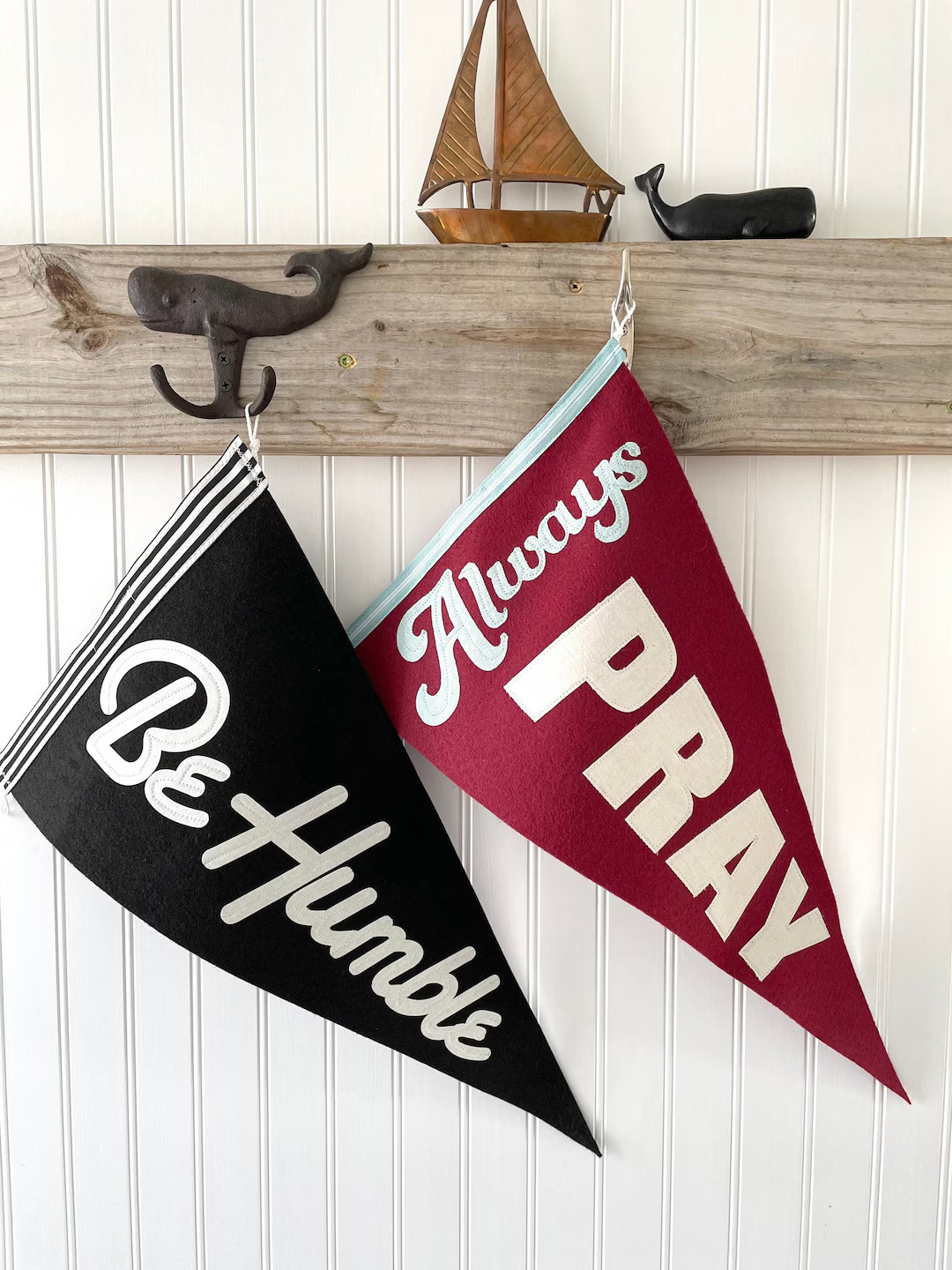 Scripture Pennant, Pray Pennant Flag, Christian Wall Hanging, Kids Room Decor - Etsy | Etsy (US)