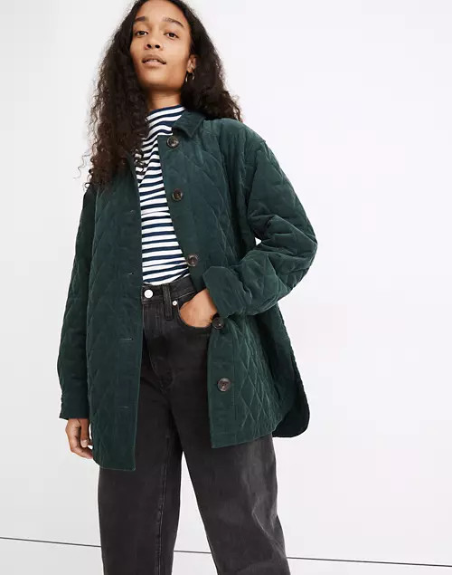 Belrose Shirt-Jacket in Quilted Corduroy | Madewell